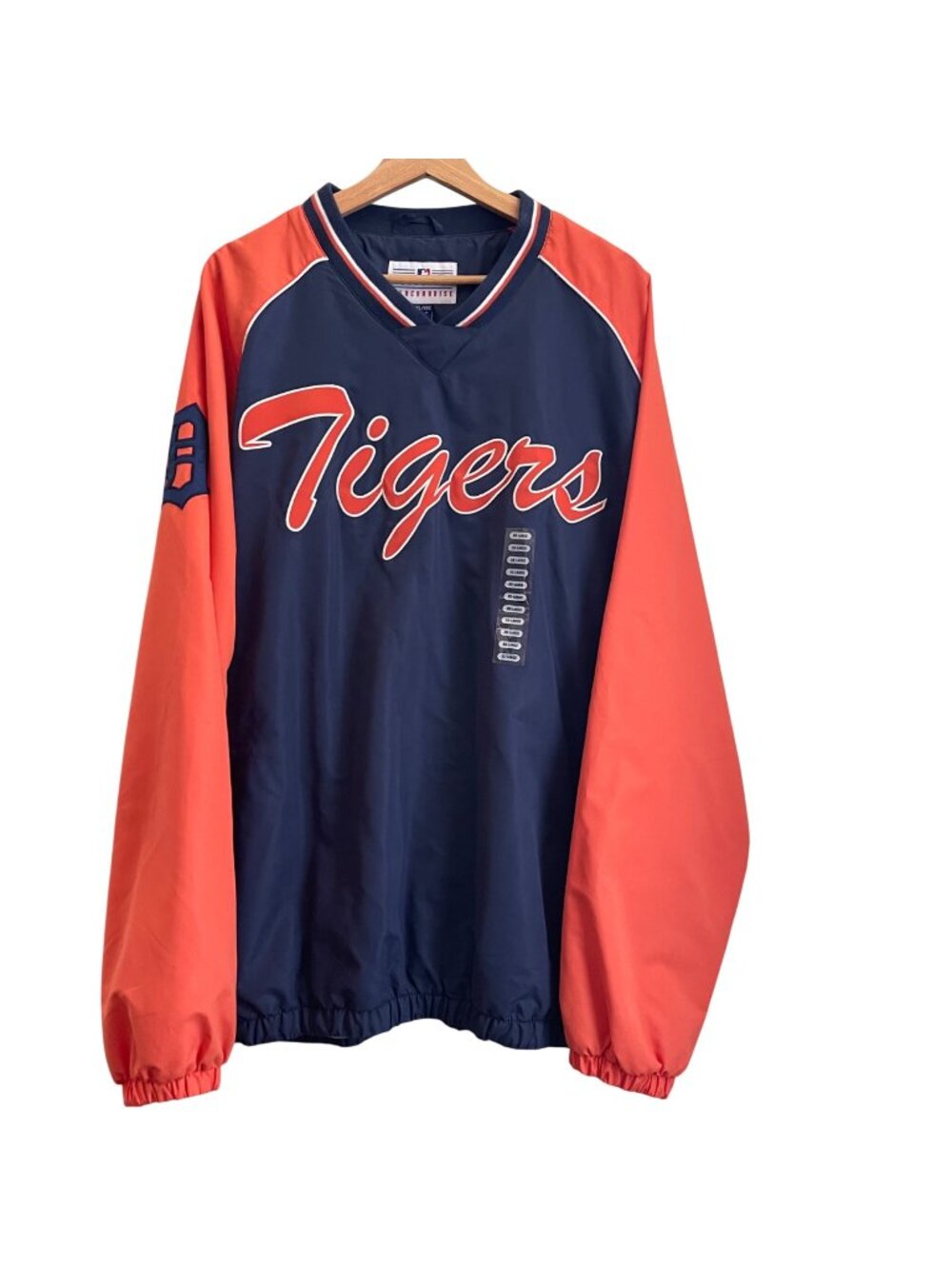 Detroit Tigers Mens MLB Windbreaker Pullover Jacket Size XXL Sports Fan Gear